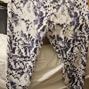RBX White and Navy Tie-Dye Leggings